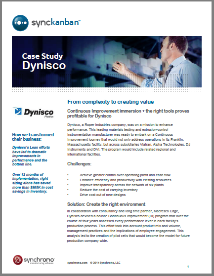 SK Case Study Cover ekanban customer Dynisco