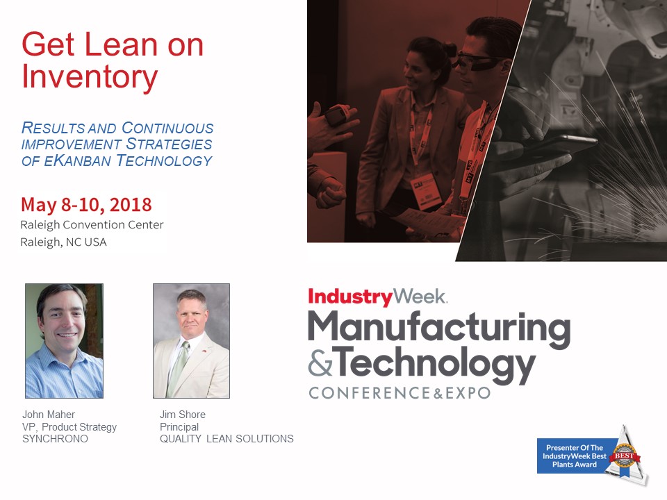 Cover Page Lean Manufacturing inventory
